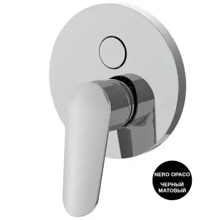 Fima Carlo Frattini Spot Смеситель для душа встраиваемый, 2 потребителя, цвет: black matt F3009E2NS