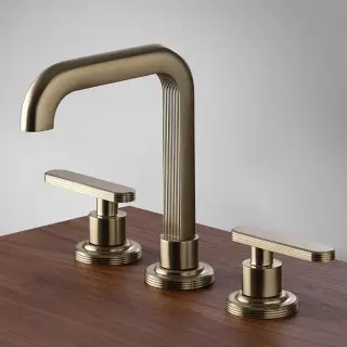 Fima Carlo Frattini Park Lane Смеситель для раковины, на 3 отвер, д/к, излив 15 см, цвет: champagne F1311HL