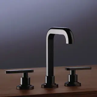 Fima Carlo Frattini Park Lane Смеситель для раковины, на 3 отвер, излив 15 см, цвет: black chrome F1301CN