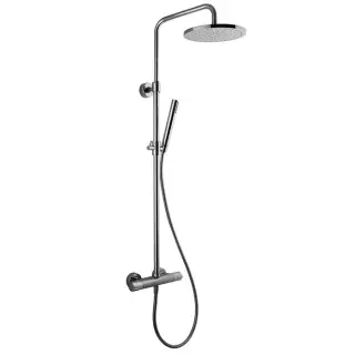 Fima Carlo Frattini Wellness Душевая стойка: термостат, верхний и ручной душ, цвет: chrome F4885/RP253CR