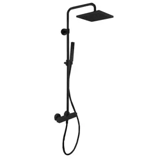 Fima Carlo Frattini Wellness Душевая стойка: термостат, верхний и ручной душ, цвет: black matt F4255/Q255NS