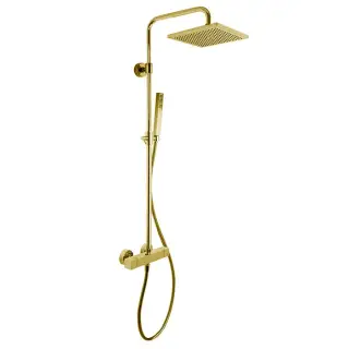 Fima Carlo Frattini Wellness Душевая стойка: термостат, верхний и ручной душ, цвет: gold F4255/Q255OR