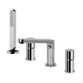 Fima Carlo Frattini Nomos Go Смеситель на борт ванны с ручным душем, цвет: chrome F4174NCR