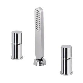 Fima Carlo Frattini Nomos Go Смеситель на борт ванны с ручным душем, без излива, цвет: chrome F4174/1NCR