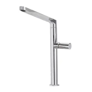 Fima Carlo Frattini Nomos Go Смеситель для раковины без донного клапана, излив 18,8 см, цвет: chrome F4161/HCR.1