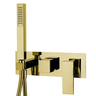 Fima Carlo Frattini Zeta Смеситель для душа встраиваемый, 2 потребителя, цвет: gold F3989WX2OR