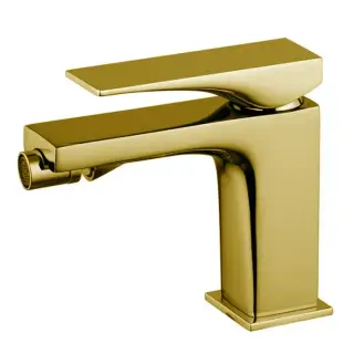 Fima Carlo Frattini Zeta Смеситель для биде, с донным клапаном, излив 12,8 см, цвет: gold F3962NOR