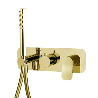 Fima Carlo Frattini Flo' Смеситель для душа встраиваемый, 2 потребителя, цвет: gold F3819WX2OR