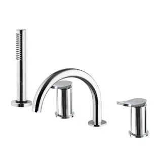 Fima Carlo Frattini Flo' Смеситель на борт ванны с ручным душем, цвет: chrome F3814NCR