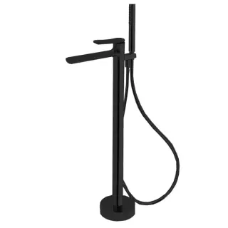 Fima Carlo Frattini Flo' Смеситель для ванны напольный, высота излива 78,30 см, цвет: black matt F3804/6NNS
