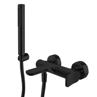 Fima Carlo Frattini Flo' Смеситель для душа с душевым комплектом, цвет: black matt F3804NS