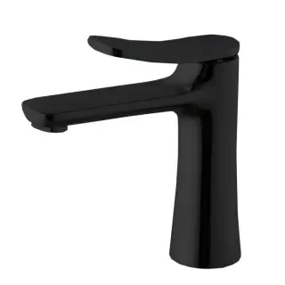 Fima Carlo Frattini Flo' Смеситель для раковины Energy Saving с д/к, излив 12 см, цвет: black matt F3801NS.ES