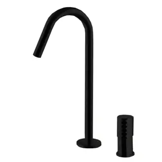 Fima Carlo Frattini Spillo Tech Смеситель для раковины высокий, 2 отверстия с д/к, цвет: black matt F3271TNCXNS