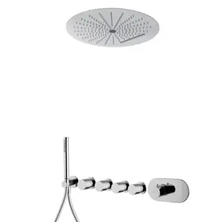 Fima Carlo Frattini Wellness Душевой комплект встраиваемый: термостат, душ, 3 режима, цвет: chrome F3188X4R40CR