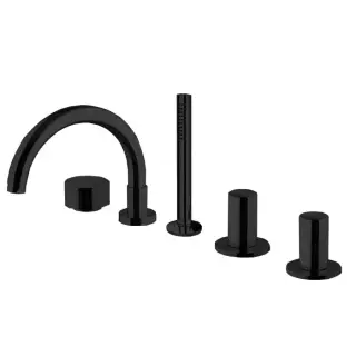 Fima Carlo Frattini So Смеситель на борт ванны с ручным душем, цвет: black matt F3174NS