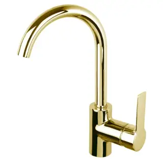 Fima Carlo Frattini Mast Смеситель для раковины Energy Saving с д/к, излив 15,5 см, цвет: gold F3151OR.ES