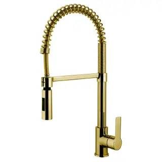 Fima Carlo Frattini Kitchen Смеситель для кухни с поворотно-выдвижным изливом, цвет: gold F3147/1OR