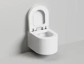 Salini Gemelli Унитаз подвесной 40х52 см безободковый с крышкой микролифт, цвет: RAL полностью мат. 240121KSMF