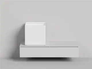 Salini Armonia Square Top 03 Раковина чаша 45х45х45h см, без перелива, цвет: белый глянцевый 130513TG