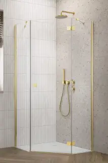 Radaway Essenza PTJ Душевая дверь, правая, прозрачная 6 мм, Easy Clean 62х200h см, цвет: gold 1385010-09-01R