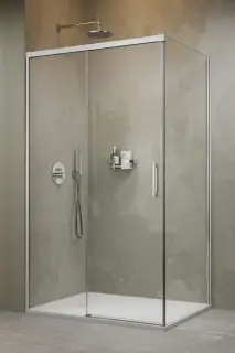 Radaway Idea 8 Wall Неподвижная стенка, прозрачная 8 мм, Easy Clean 45,3х200h см, цвет: хром глянец 10350453-01-01