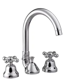 Treemme Romantica Смеситель для раковины высокий на 3 отв., с д/к, выс. излива 16,1см, цвет:chrome IT3616CCPVZZ