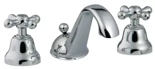 Treemme Romantica Смеситель для раковины на 3 отверстия, с д/к, длина излива 12,3 см, цвет: chrome IT3610CCPVZZ