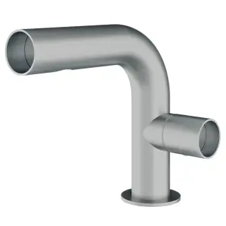 Treemme Watertube Смеситель для раковины, без д/к, длина излива 12,5 см, цвет: нержавеющая сталь IT4A11ISWTZZ