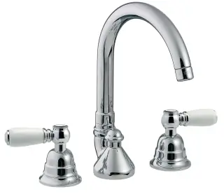 Treemme Old Italy Смеситель для раковины высокий на 3 отв., с д/к, длина излива 16см, цвет: chrome IT4416CCSOZZ