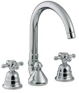 Treemme Old Italy Смеситель для раковины высокий на 3 отв., с д/к, длина излива 16см, цвет: chrome IT4416CCOIZZ