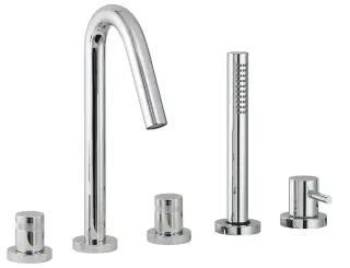 Treemme X-change Смеситель на борт ванны на 5 отверстий, с ручным душем, внешняя часть, цвет: chrome IT7206CCXRZZ