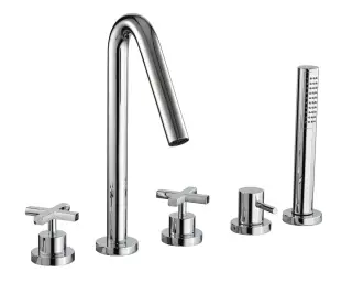 Treemme Line Смеситель на борт ванны на 5 отверстий, с ручным душем, внешняя часть, цвет: chrome IT1070CCXVZZ