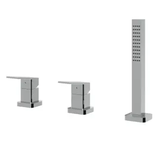 Treemme PA36 Смеситель на борт ванны на 3 отверстия, с ручным душем, внешняя часть, цвет: chrome IT8B69CCQFZZ