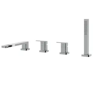 Treemme PA36 Смеситель на борт ванны на 4 отверстия, с ручным душем, внешняя часть, цвет: chrome IT8B68CCQFZZ