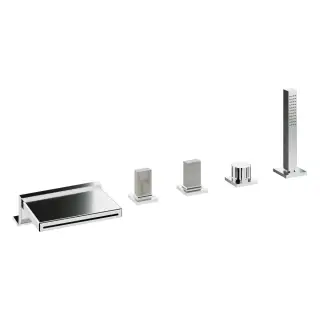 Treemme Kea Смеситель на борт ванны на 5 отверстий, с ручным душем, внешняя часть, цвет: chrome IT7A06CCK_ZZ