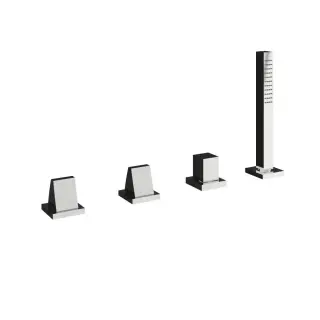 Treemme Arche Смеситель на борт ванны на 4 отверстия, с ручным душем, внешняя часть, цвет: chrome IT0770CCKAZZ