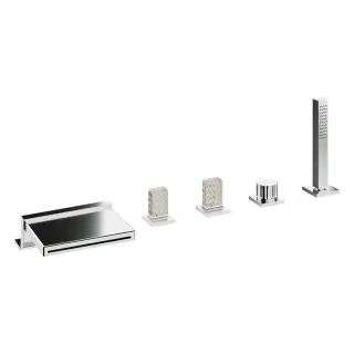 Treemme Kea Смеситель на борт ванны на 5 отверстий, с ручным душем, внешняя часть, цвет: chrome IT7A06CCR_ZZ