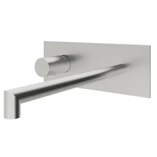 Treemme 28mm Смеситель для раковины встраиваемый, внешняя часть, излив 22см, цвет: нержавеющая сталь RWIT3BA9IS01