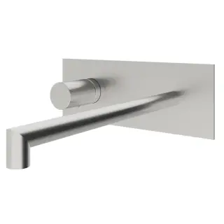 Treemme 28mm Смеситель для раковины встраиваемый, внешняя часть, излив 22см, цвет: нержавеющая сталь RWIT3BA9ISG1