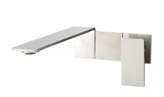 Treemme 5mm Смеситель для раковины встраиваемый, внешняя часть, излив 23 см, цвет: нержавеющая сталь RWIT2852IS97