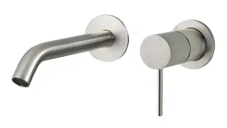 Treemme 40mm Смеситель для раковины встраиваемый, внеш. часть, излив 19,43см, цвет:нержавеющая сталь RWIT13C6IS02