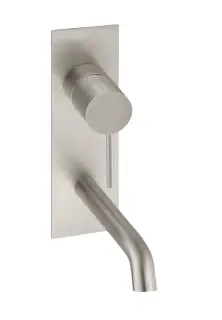 Treemme 40mm Смеситель для раковины встраиваемый, внеш. часть, излив 15,1см, цвет: нержавеющая сталь RWIT13B2IS01