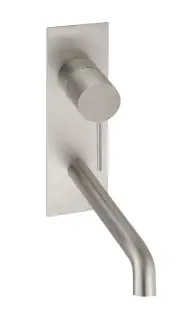 Treemme 40mm Смеситель для раковины встраиваемый, внеш. часть, излив 20,1см, цвет: нержавеющая сталь RWIT13B3IS01