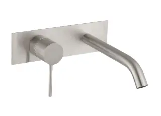 Treemme 40mm Смеситель для раковины встраиваемый, внеш. часть, излив 19,8см, цвет: нержавеющая сталь RWIT13A9IS02