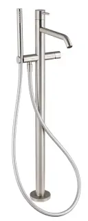 Treemme 40mm Смеситель для ванны напольный с ручным душем и шлангом, цвет: нержавеющая сталь RWIT1303IS50