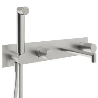 Treemme 28mm Смеситель для душа встраиваемый, 2 потребителя, внешняя часть, цвет: нержавеющая сталь RWIT3BD7ISG1