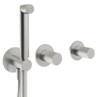 Treemme 28mm Смеситель для душа встраиваемый, 2 потребителя, внешняя часть, цвет: нержавеющая сталь RWIT3BD9IS01