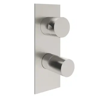 Treemme 28mm Смеситель для душа встраиваемый, 2 потребителя, внешняя часть, цвет: нержавеющая сталь RWIT3BA2IS01