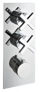 Treemme Line Смеситель для душа термостатический встраиваемый, 2 потреб., внешняя часть, цвет:chrome RWIT7286CC36
