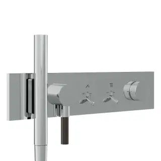 Treemme Watt Смеситель для душа термостат. встр., 2 потреб., внешняя часть, цвет: нержавеющая сталь RWIT2B91IS01